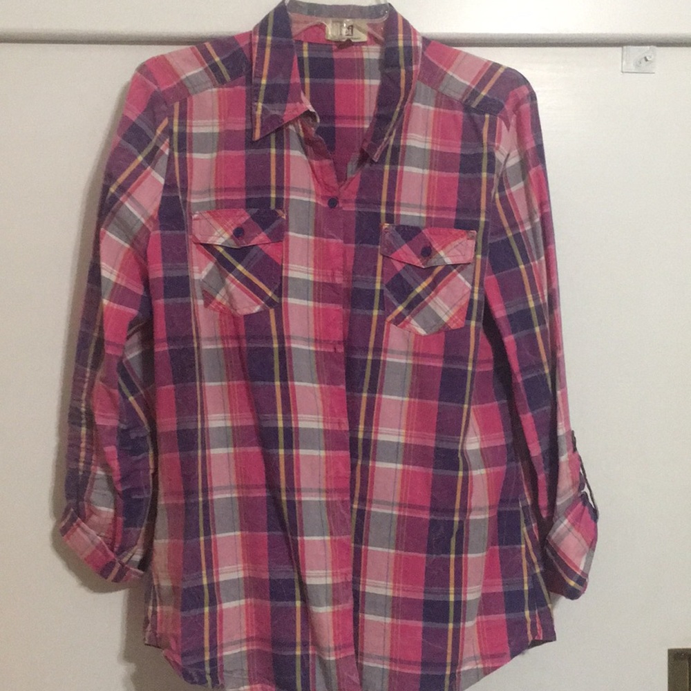 Cotton plaid shirt